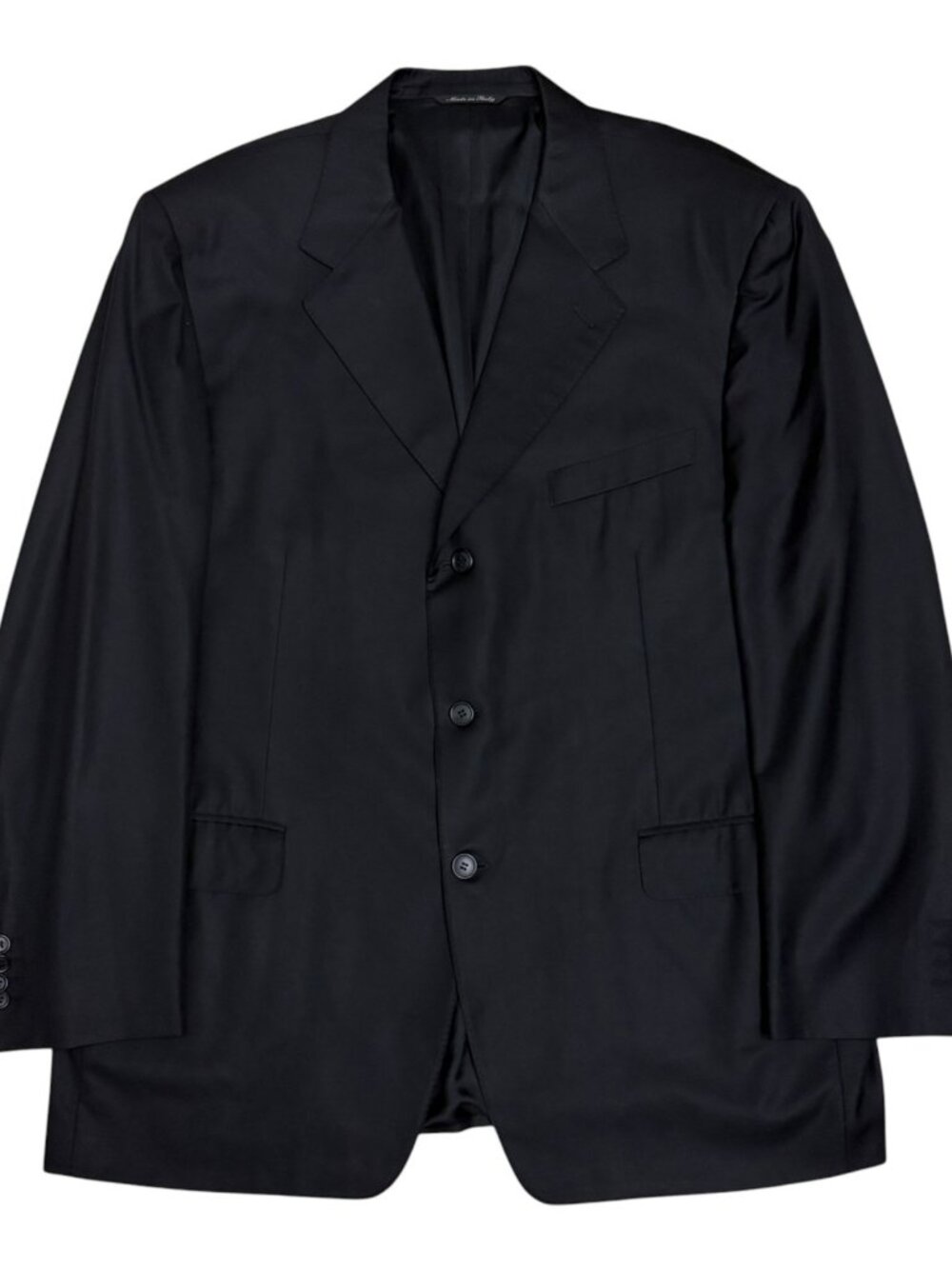 CANALI Wool Blazer Sport Coat Black Luxury Vintage Business Jacket Mens 48R